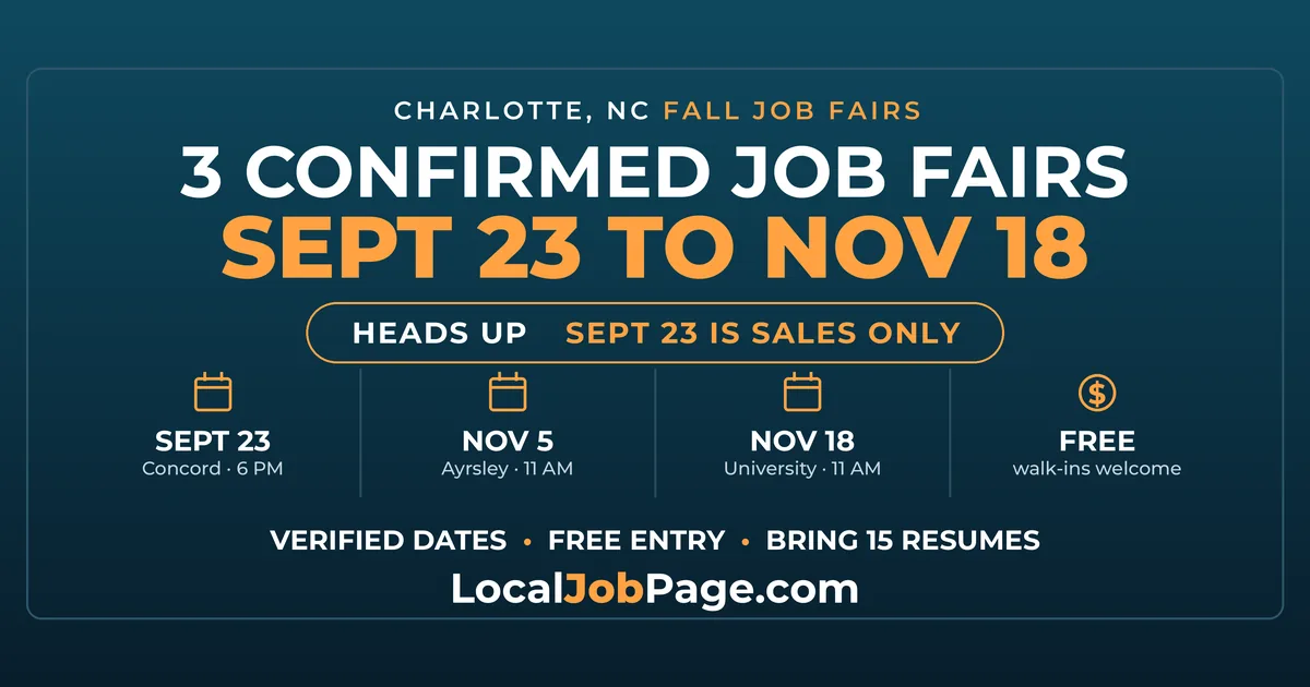 Fall 2026 Charlotte Job Fairs and Hiring Events: Your Complete Guide